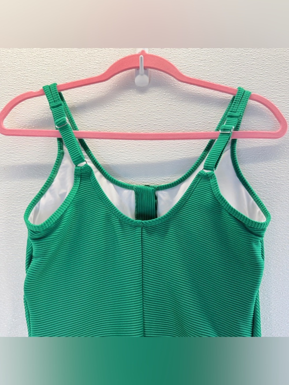 Cupshe Green Ribbed One Piece Swimsuit Size‎ L NWT Zip Front - Picture 11 of 17